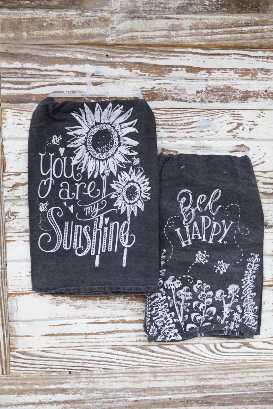 Rustic Black And White Spring & Summer Towel Set