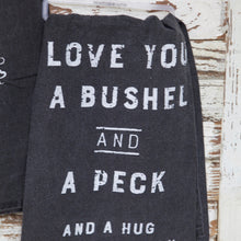 Load image into Gallery viewer, Rustic Black And White Love Towel Set
