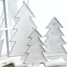 Load image into Gallery viewer, White Wooden Christmas Tree Set
