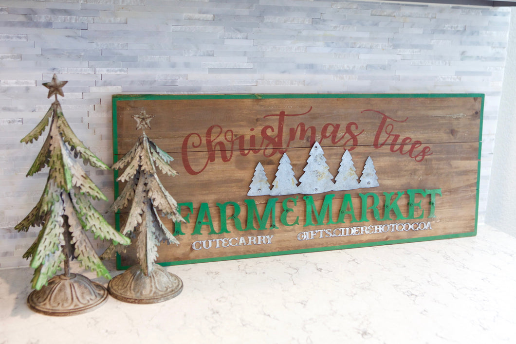 Wooden Christmas Tree Farm Sign